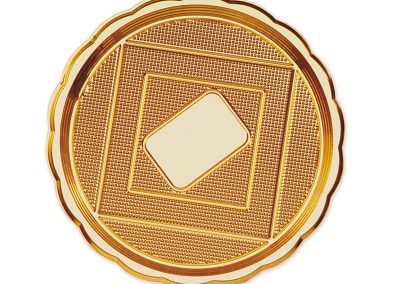 MEDORO TRAY N.T. Ø 24CM (9.45″) – Gold – Each case contain 120 PCS