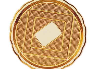 MEDORO TRAY N.T. Ø 26CM (10.24″) – Gold Pet+Pet – Each case contain 120 PCS