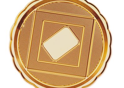 MEDORO TRAY N.T. Ø 28CM (11.02″) – Gold – Each case contain 100 PCS