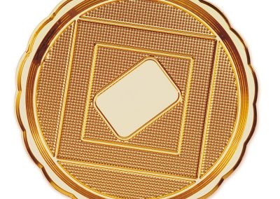 MEDORO TRAY N.T. Ø 30CM (11.81″) – Gold – Each case contain 100 PCS
