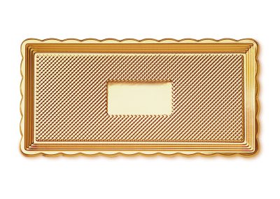 RECTANGULAR MEDORO TRAY 15x40cm (5.91”x15.75”) – Gold – Each case contain 100 PCS