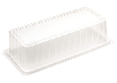 LID FOR RECTANGULAR TRAY 15X25 CM 9.5 CM H (5.91″X9.84″ H 3.74″) – Transparent – Each case contain 75 PCS