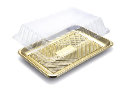 LID FOR KADO’019002120-  HIGH 23.5X16 CM H 5 CM (9.25″X6.30″ H 1.97″) – Transparent  – Each case contain 200 PCS