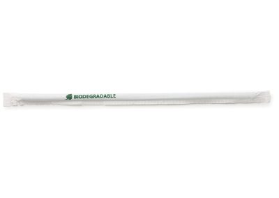 BioCompostable PLA Wrapped Flexible Straws – 240x5mm (9.44 in Long Diam 0.19 In) – Light and Dark Green – Each case contain 6400 pieces