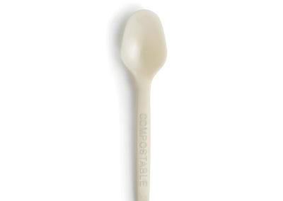 BioCompostable PLA Small Sundae Spoons 12.5cm (4.92 in) – Cream – Each case contain 3000 pieces