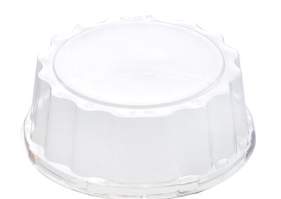 MINI MEDORO LID Ø9,5 CM (Ø 0.3.74″) HEIGHT 5 CM (1.97″) – Close Mini Medoro sku 014008030 – Transparent – Each case contain 600 Pcs