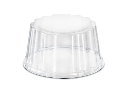 LID FOR MINI MEDORO Ø 15 CM H 8 CM  (Ø 5,91″ x 3,15″ h)  – Transparent – Each case contain 250 pieces