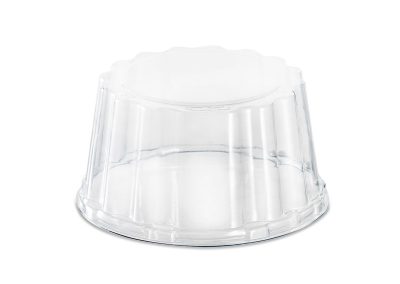 LID FOR MINI MEDORO Ø 18 CM H 8 CM  (Ø 7,08″ x 3,15″ h) – Transparent – Each case contain 150 pieces