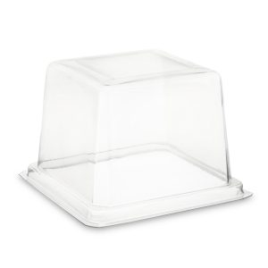 Lid for Square Medorino 9,5X9,5 cm(3.74"x3.74") - Transparent - Each case contain 300 pieces