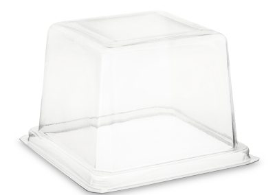 Lid for Square Medorino 9,5X9,5 cm(3.74″x3.74″) – Transparent – Each case contain 300 pieces