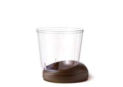 UAU ASYMMETRICAL LID 160 CC (5.41 FL. OZ) BROWN 120 PCS PER CASE