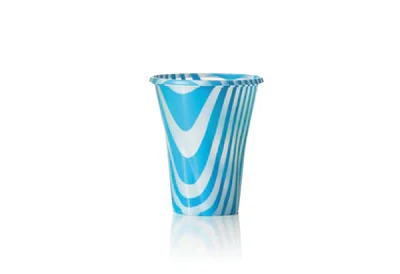 DRINK MIX GLASS CC 250 (8.45 FL. OZ.) STRIPE BLUE COLOR – EACH CASE CONTAIN 1.000 PCS
